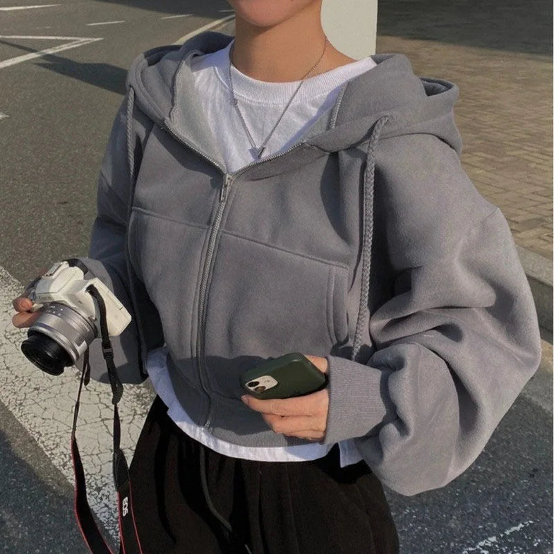 Autumn Winter Hooded Hoodies Women Casual Streetwear