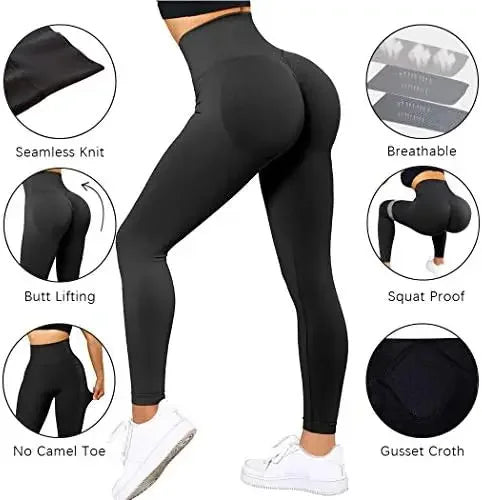 Knitted Seamless Fitness Leggings GYM Pants Women