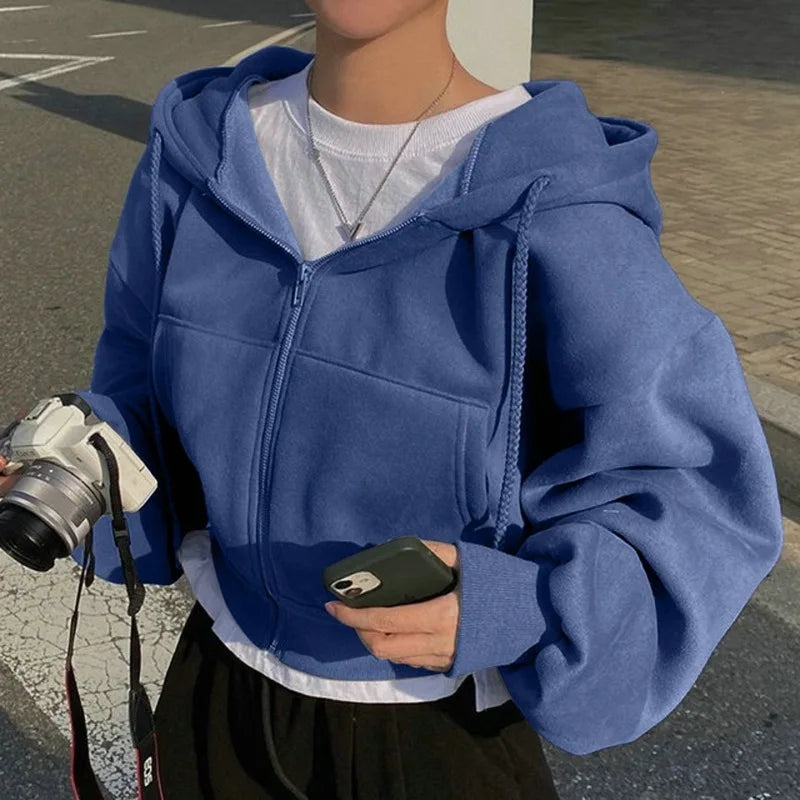 Autumn Winter Hooded Hoodies Women Casual Streetwear