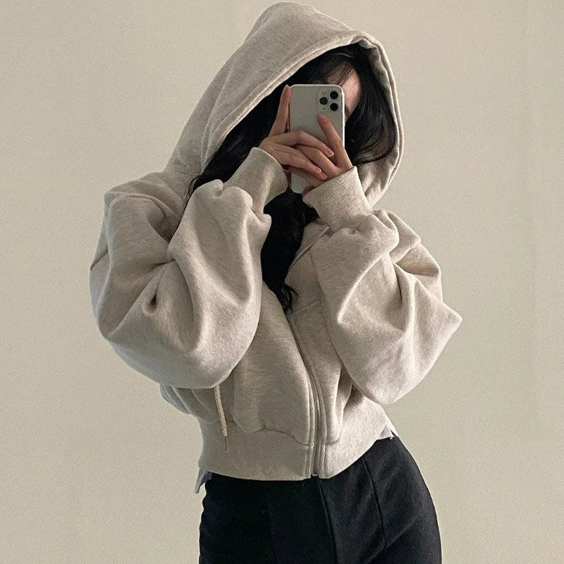 Autumn Winter Hooded Hoodies Women Casual Streetwear