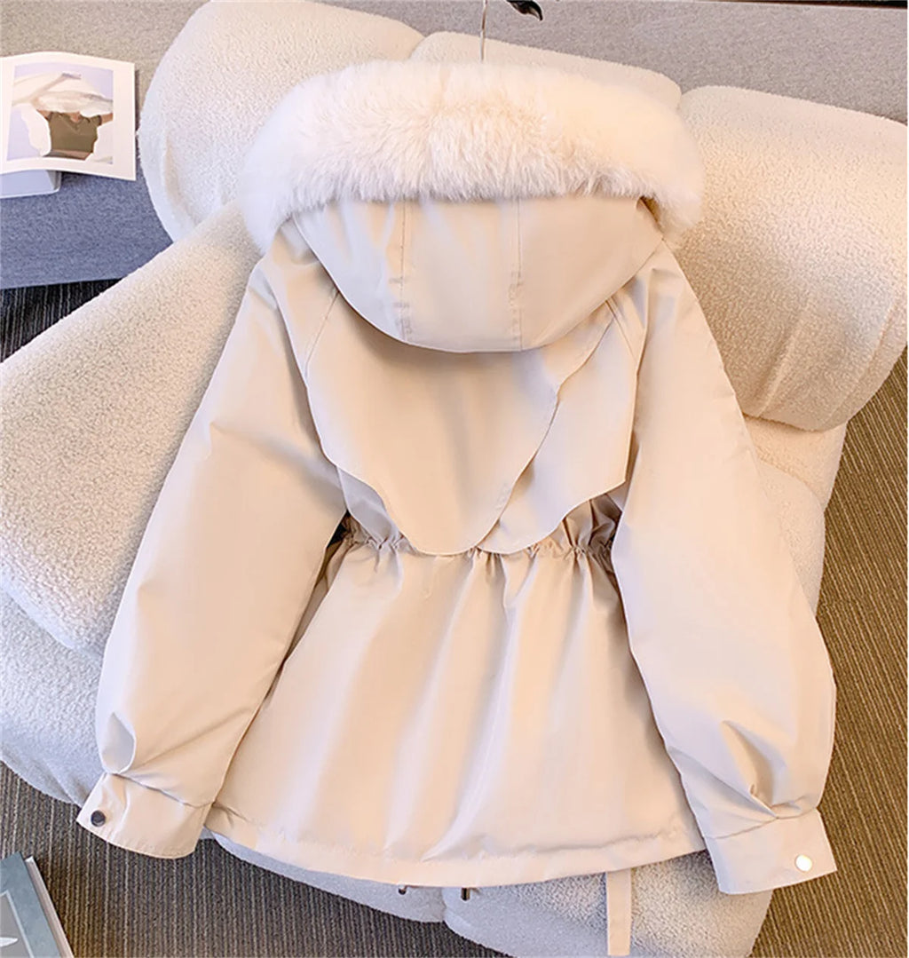 Women Autumn Winter Fashion Coats Korean Hooded