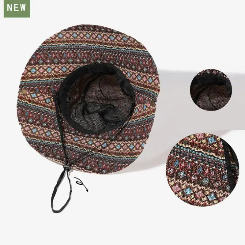 Summer Bucket Hat Women Wide Brim Sun Hat Fisherman Cap Sunscreen